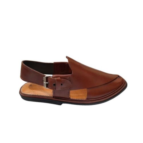 "Premium Handmade Brown Peshawari Chappal for Men"