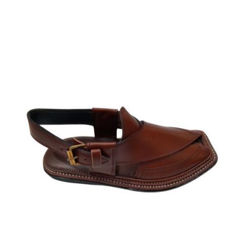 Premium Handmade Brown Peshawari Chappal for Men"