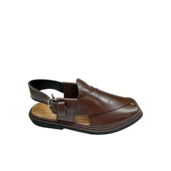 "Premium Handmade Brown Peshawari Chappal for Men"