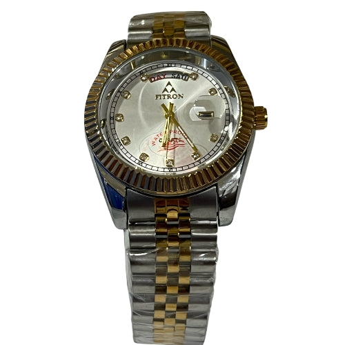 "FTRN Two-Tone Silver & Gold Watch – Stylish Men’s Luxury Timepiece"