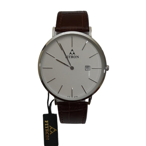 "FTRN Classic Black Leather Strap Watch – Stylish & Reliable Timepiece"