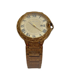 "CRTIER Gold Watch with Roman Design – Luxury Timepiece with Elegant Detailing"