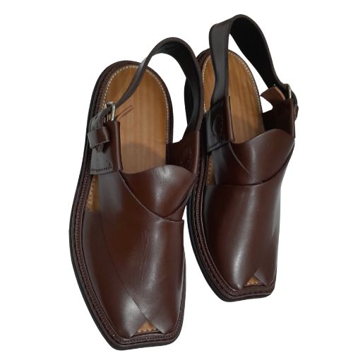 "Premium Handmade Brown Peshawari Chappal for Men"
